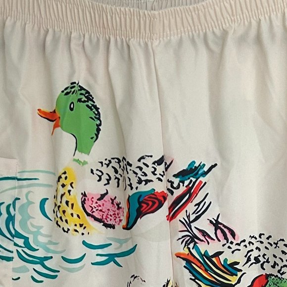 Briteneye XL New Women's Vintage Animal Duck Print Casual Pants - Picture 5 of 9